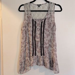 Nordstrom Lily White Floral Tank